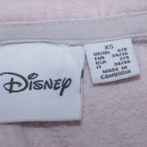 Disney Primark Women White Dumbo Pullover Hoodie XS Cotton Blend
