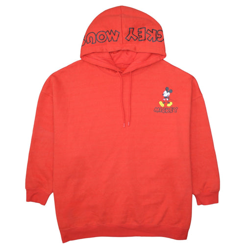 Disney Mickey Mouse Red Pullover Hoodie Men’s 2XL Graphic Fleece