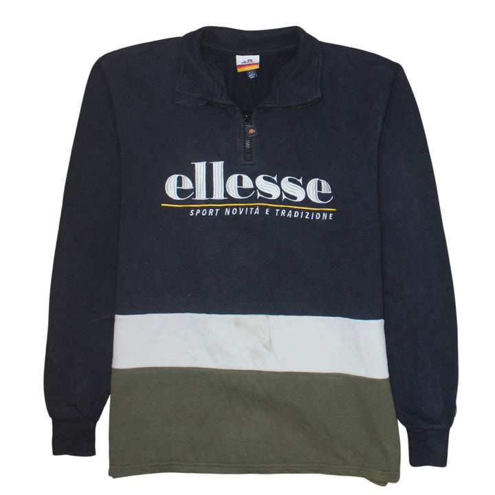 Ellesse Men's Multicoloured 1/4 Zip Pullover Sweatshirt Size S