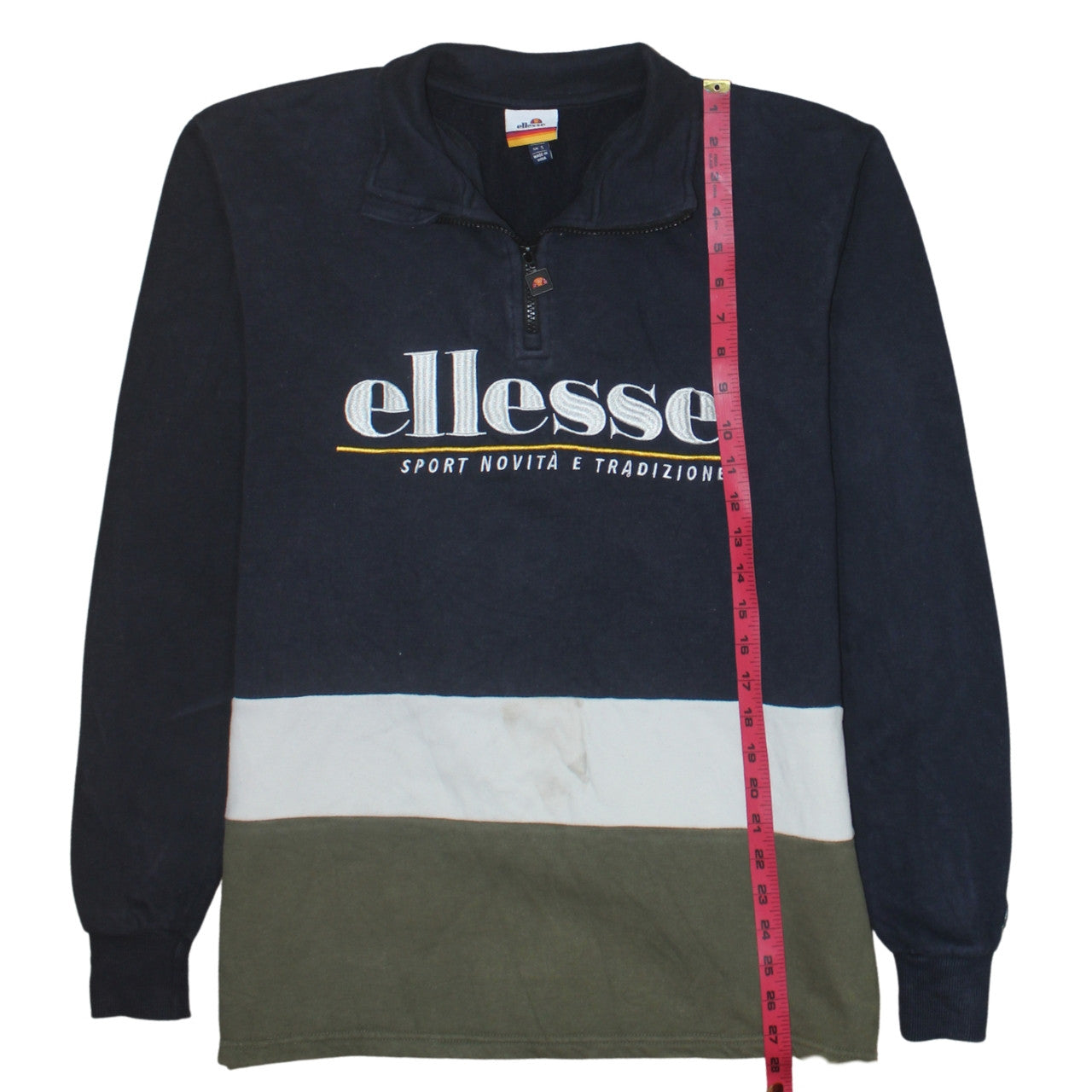 Ellesse Men's Multicoloured 1/4 Zip Pullover Sweatshirt Size S