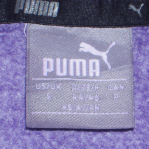 Puma Men's Purple Pullover Hoodie S Logo Sports Fleece