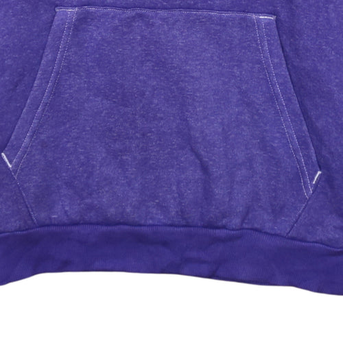 Puma Men's Purple Pullover Hoodie S Logo Sports Fleece