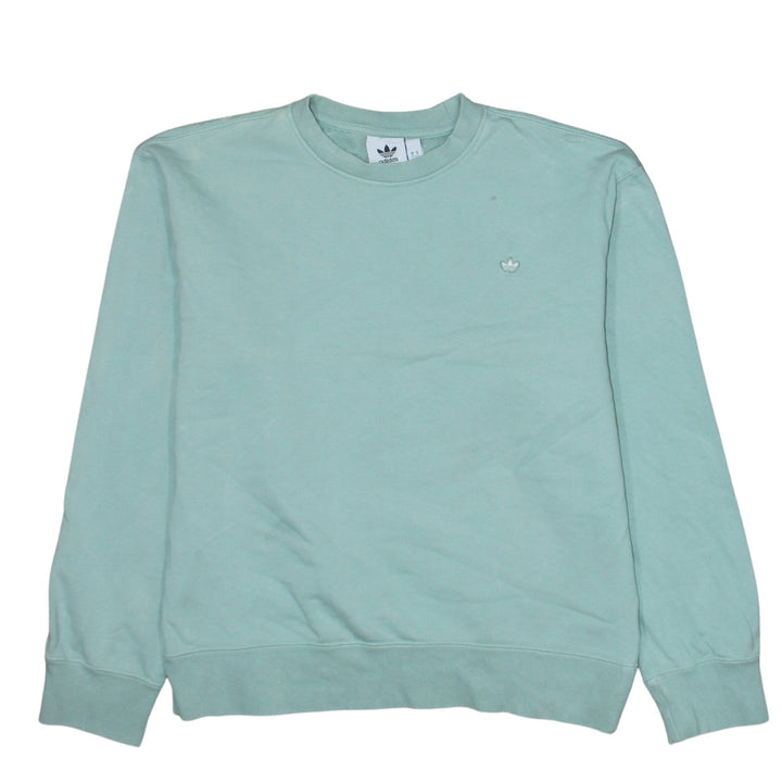 adidas Men's Green Crew Neck Sweatshirt Size M Pullover Logo