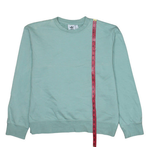 adidas Men's Green Crew Neck Sweatshirt Size M Pullover Logo