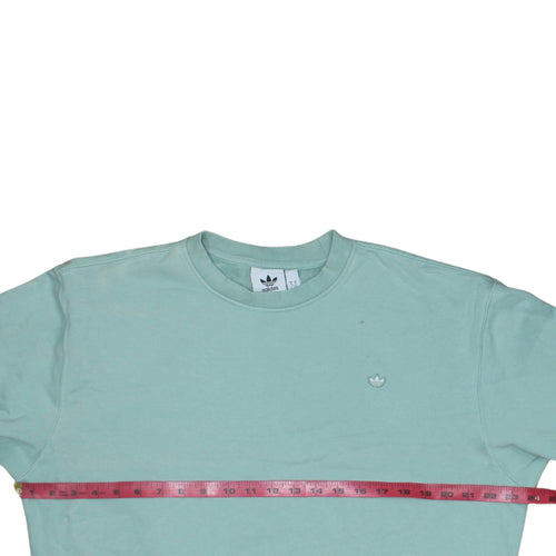 adidas Men's Green Crew Neck Sweatshirt Size M Pullover Logo