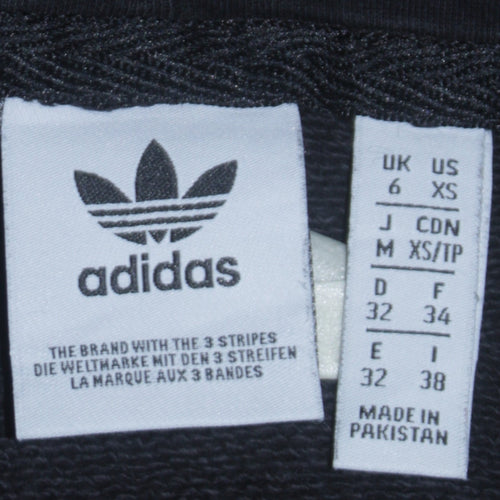 Adidas Womens Black Pullover Hoodie XS Hooded Sweatshirt Casual