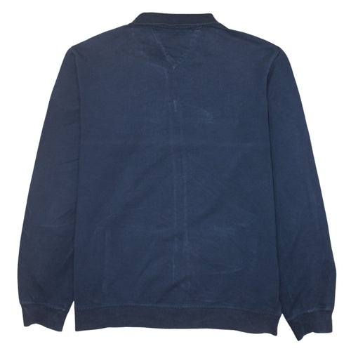 Tommy Hilfiger Men's Blue 2XL Full Zip Embroidered Sweatshirt