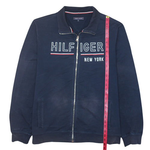 Tommy Hilfiger Men's Blue 2XL Full Zip Embroidered Sweatshirt