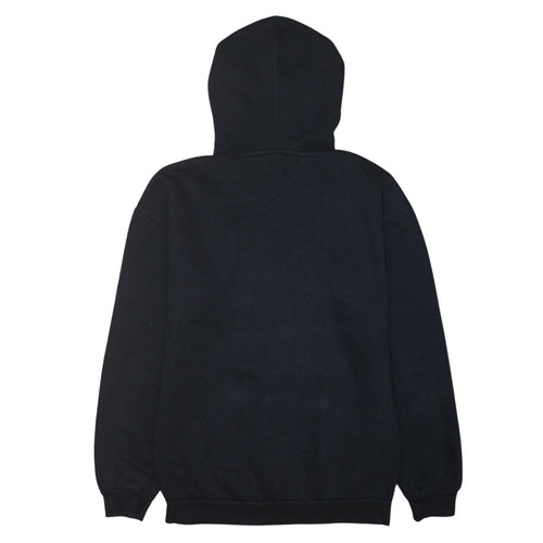 FILA Men's Black Pullover Hoodie Medium Logo Fleece Sweatshirt
