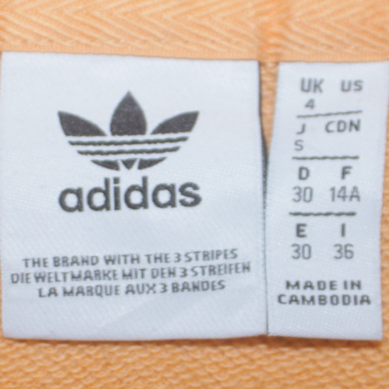 Adidas Womens Yellow Pullover Hoodie Size 4 UK with White Stripes
