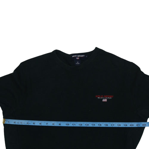 Ralph Lauren Polo Sport Men's Black Cotton Crew Neck Jumper L