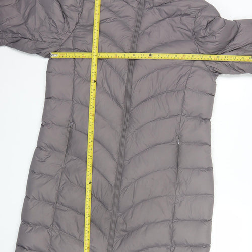 Marks and Spencer Womens Grey Long Puffer Coat Size 14