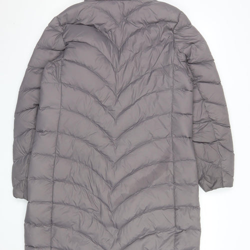 Marks and Spencer Womens Grey Long Puffer Coat Size 14