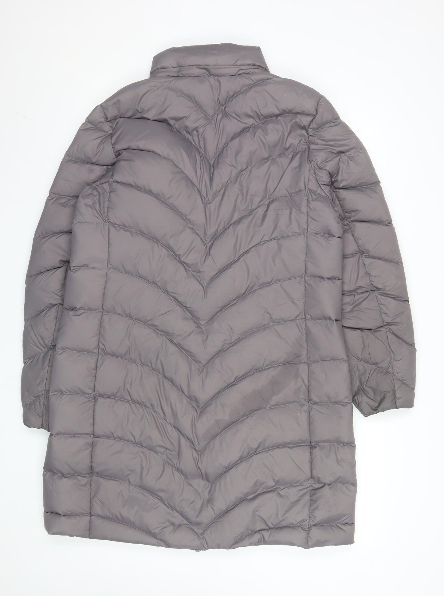 Marks and Spencer Womens Grey Long Puffer Coat Size 14
