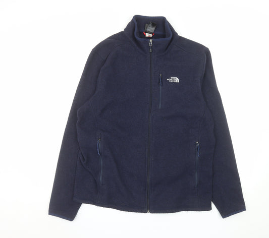 The North Face Men's Blue Fleece Full Zip Outdoor Jacket Size L