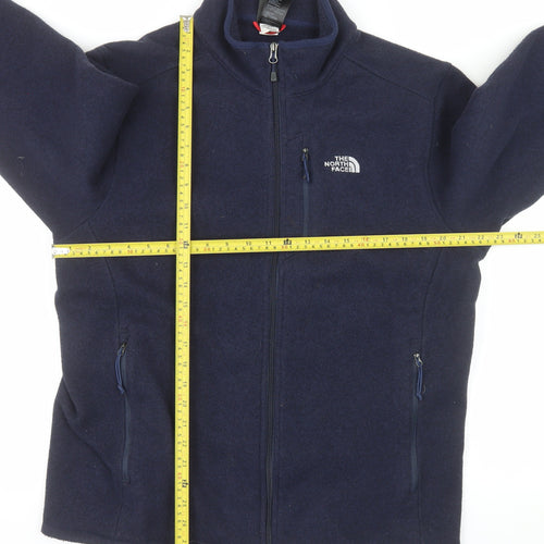 The North Face Men's Blue Fleece Full Zip Outdoor Jacket Size L