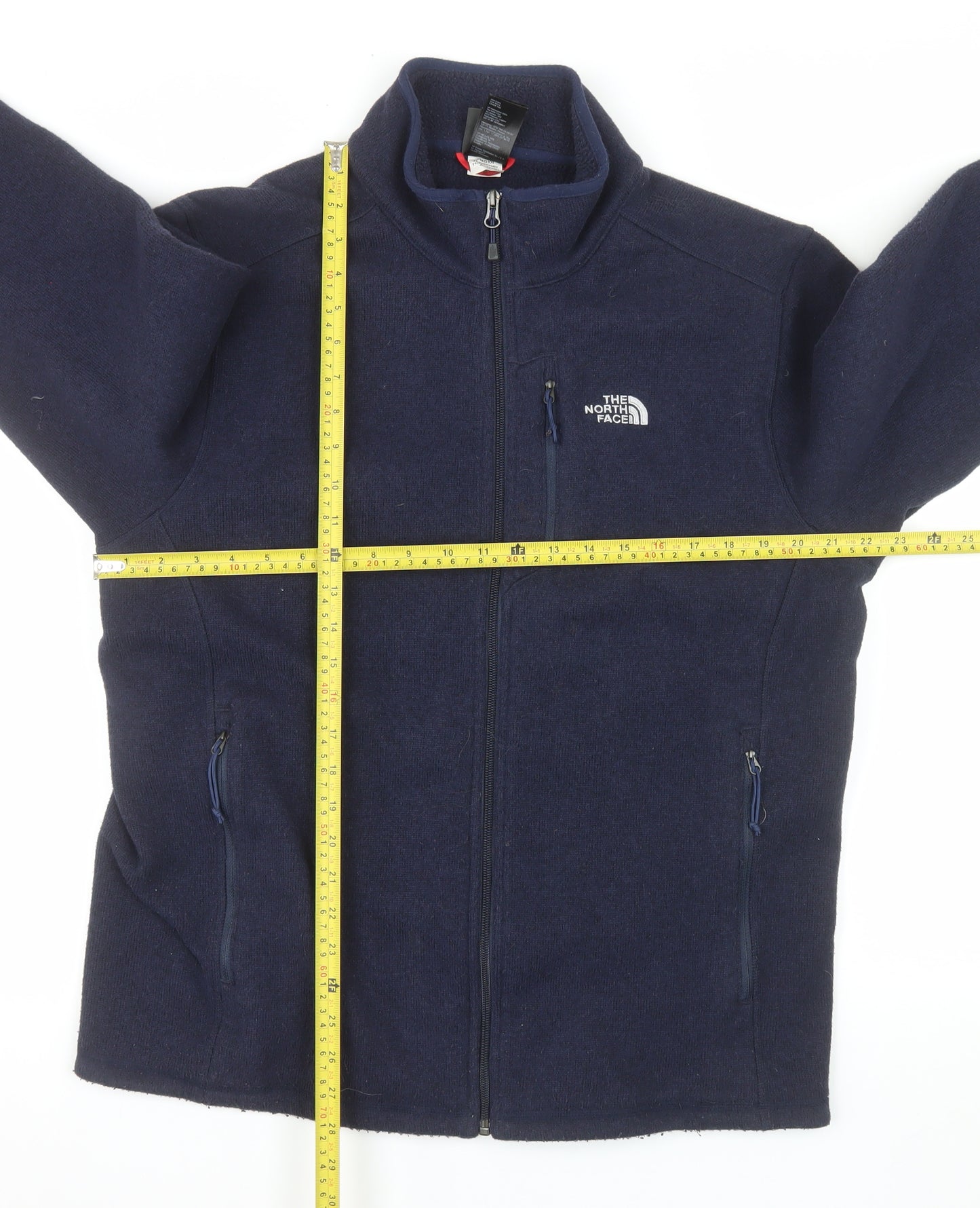 The North Face Men's Blue Fleece Full Zip Outdoor Jacket Size L