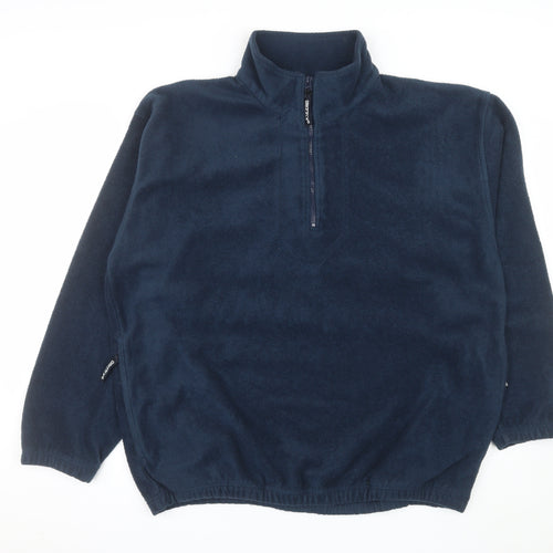 Grizzly Men's Blue XL Fleece 1/4 Zip Pullover Jacket