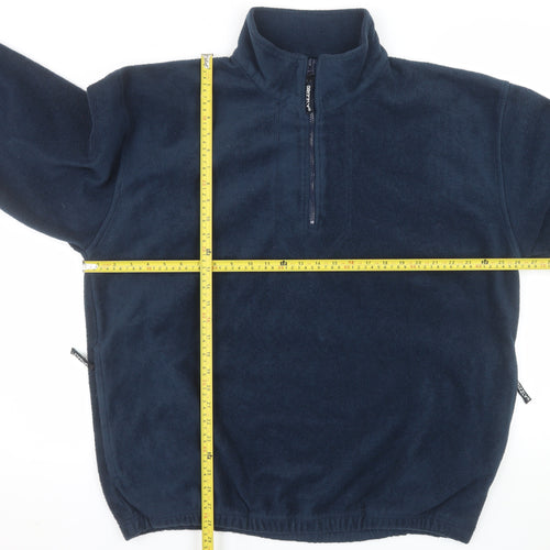 Grizzly Men's Blue XL Fleece 1/4 Zip Pullover Jacket