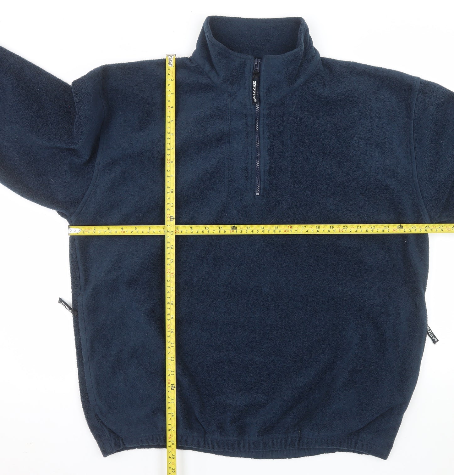 Grizzly Men's Blue XL Fleece 1/4 Zip Pullover Jacket