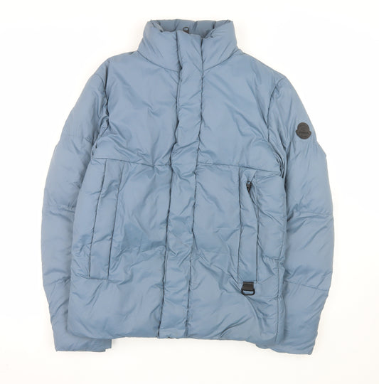 Indigo Men's Blue Small Puffer Jacket Lightweight Winter Coat
