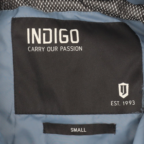 Indigo Men's Blue Small Puffer Jacket Lightweight Winter Coat
