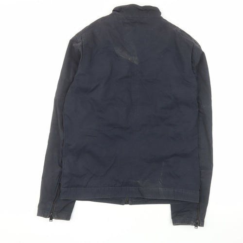 Superdry Men's Blue Cotton Bomber Jacket Size S Full Zip