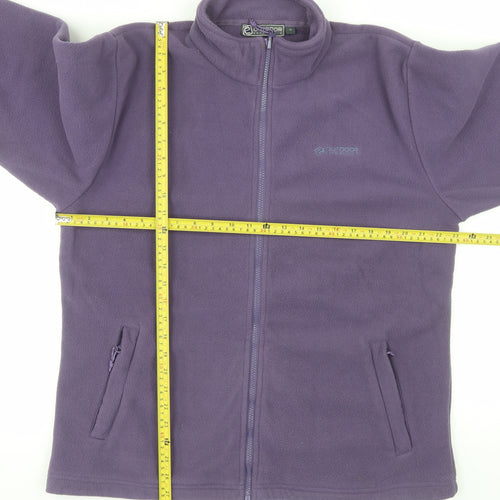 Outdoor Essentials Men's Purple Fleece Full Zip Jacket Size 16