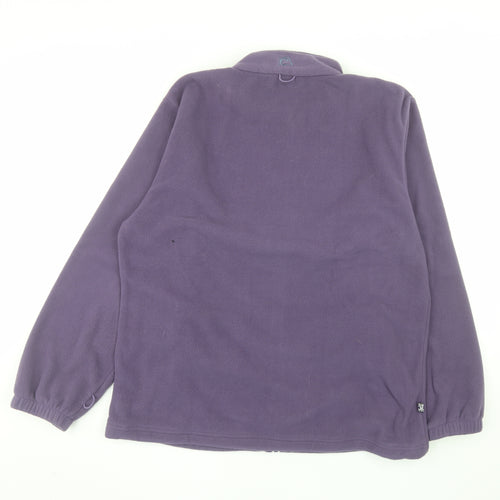 Outdoor Essentials Men's Purple Fleece Full Zip Jacket Size 16