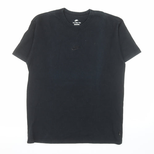 Nike Men's Black Loose Fit Cotton Crew Neck T-Shirt Size S