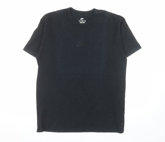 Nike Men's Black Loose Fit Cotton Crew Neck T-Shirt Size S