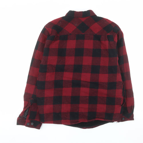 Boston Traders Men's Red Check Lined Flannel Jacket Size S