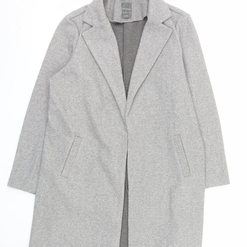 Primark Womens Grey Mid-Length Overcoat Size 14