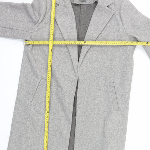 Primark Womens Grey Mid-Length Overcoat Size 14