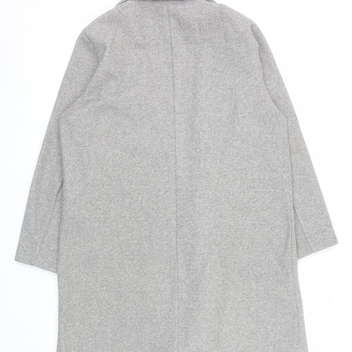 Primark Womens Grey Mid-Length Overcoat Size 14