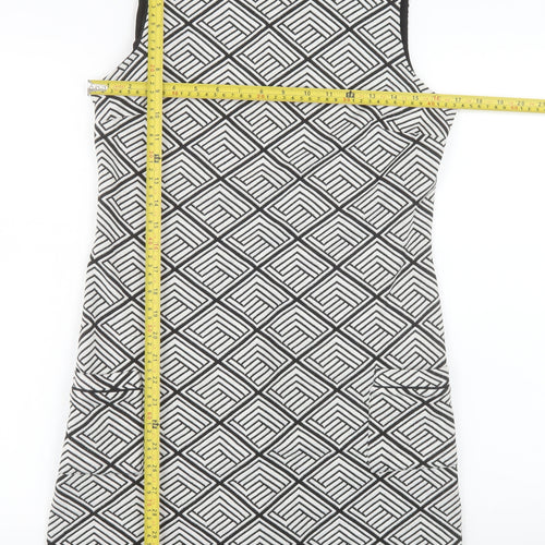 Dorothy Perkins Women’s Black Geometric Shift Dress Size 12