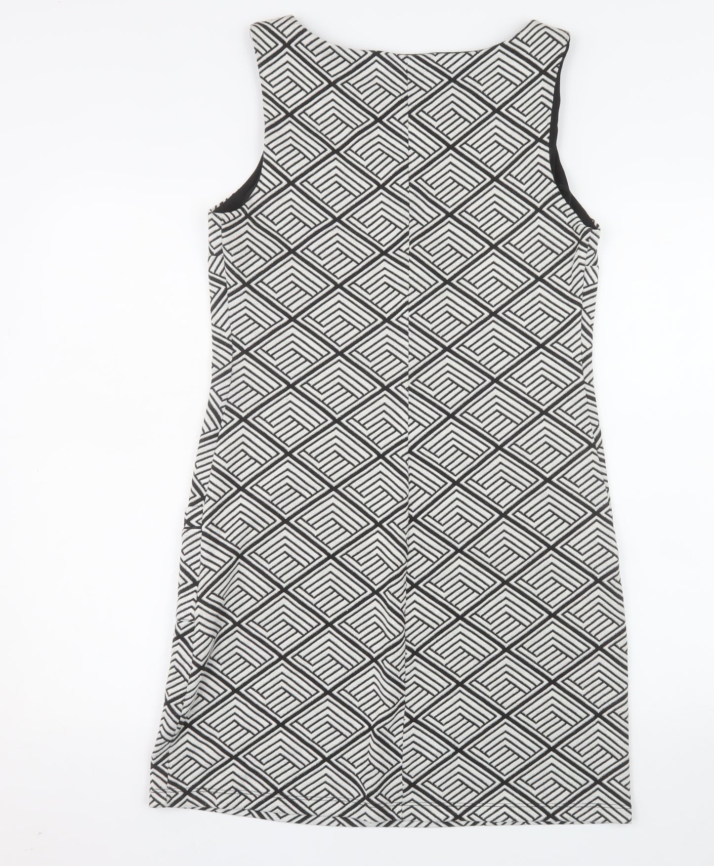 Dorothy Perkins Women’s Black Geometric Shift Dress Size 12