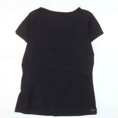 Domyos Womens Black Size 16 Athletic Moisture Wicking T-Shirt