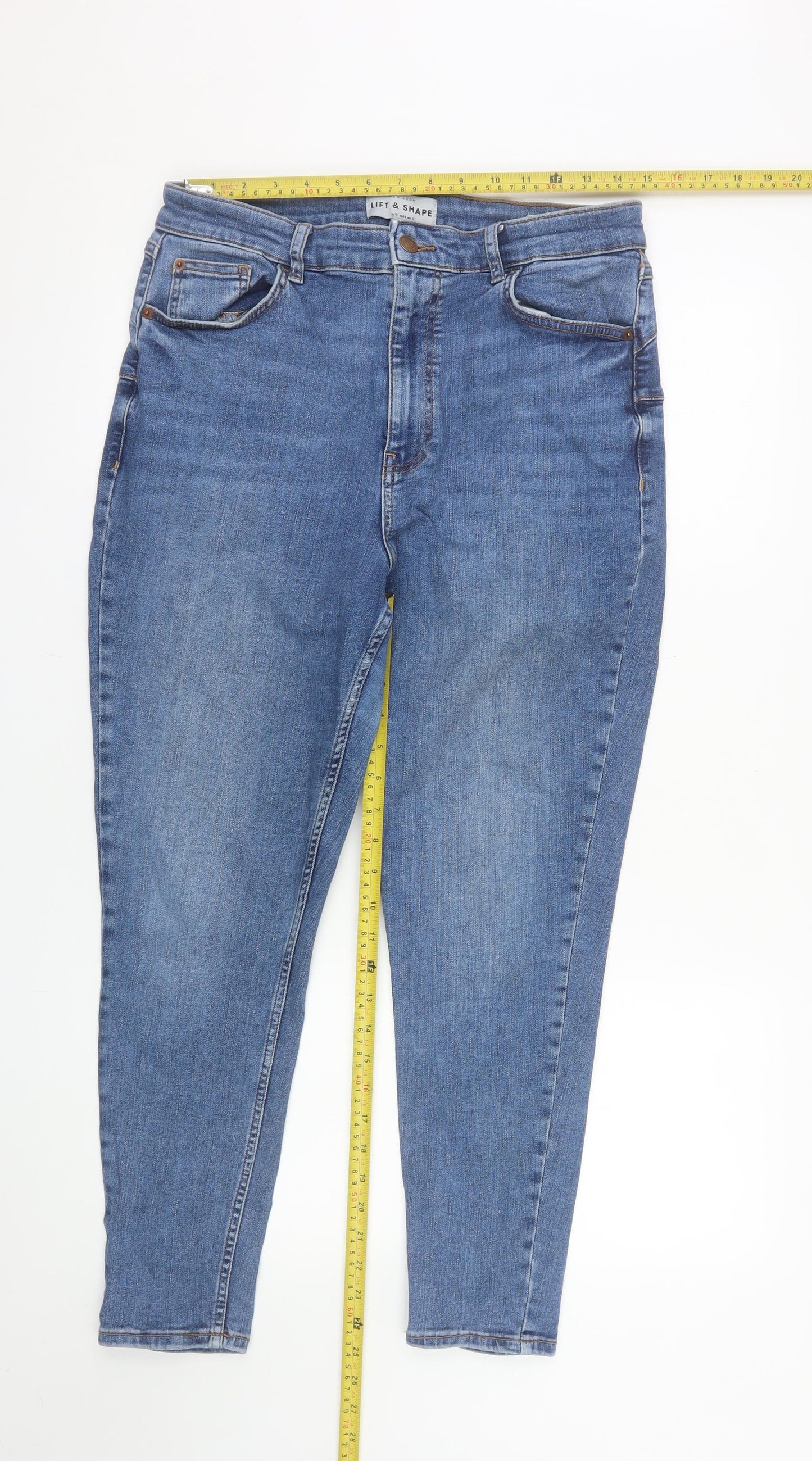 New Look Women’s Blue Size 16 Skinny High Rise Stretch Jeans
