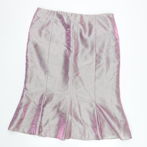 John Bentley Women’s Pink Satin Midi Trumpet Skirt Size 18