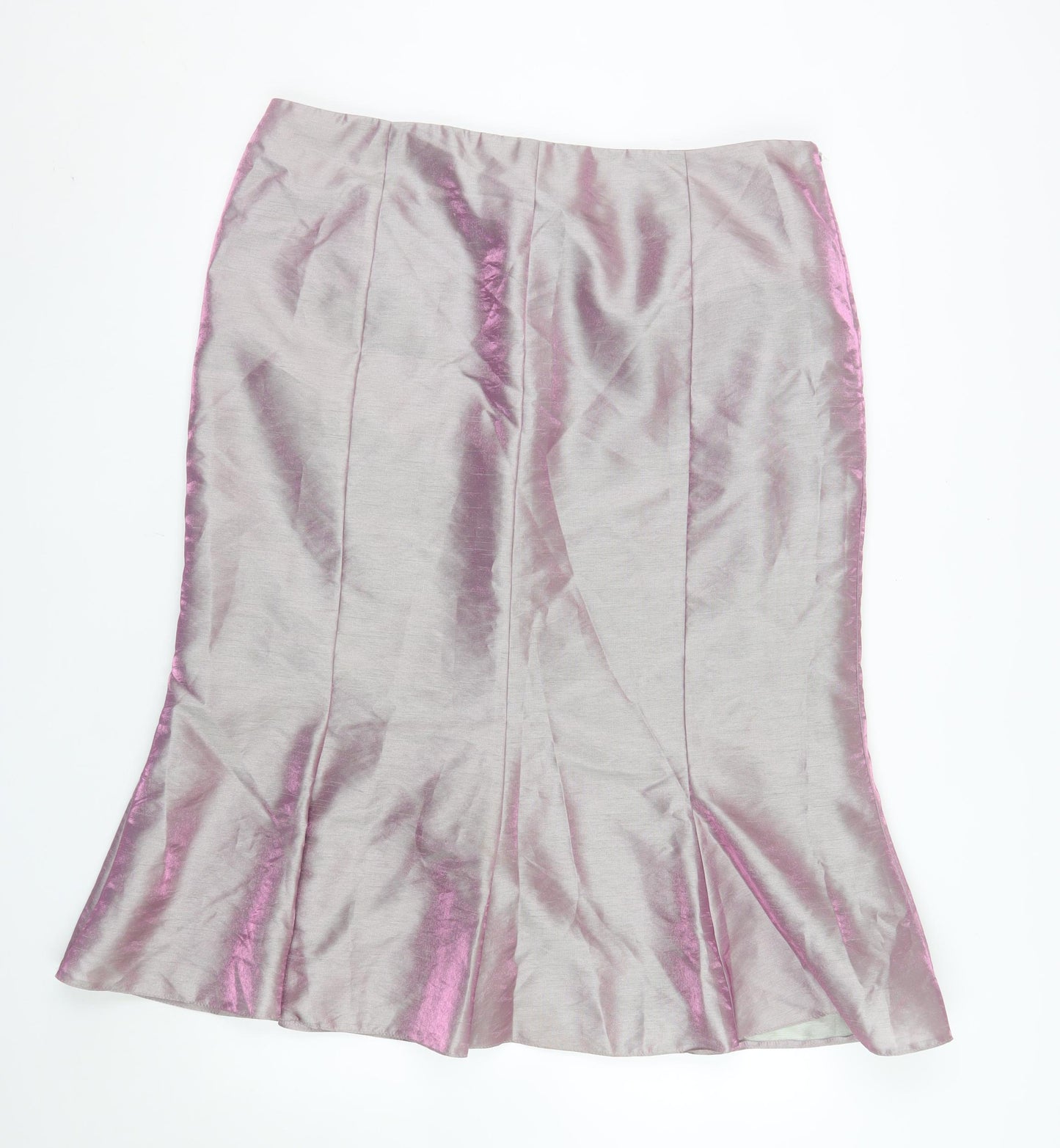 John Bentley Women’s Pink Satin Midi Trumpet Skirt Size 18
