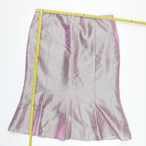 John Bentley Women’s Pink Satin Midi Trumpet Skirt Size 18