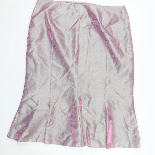 John Bentley Women’s Pink Satin Midi Trumpet Skirt Size 18