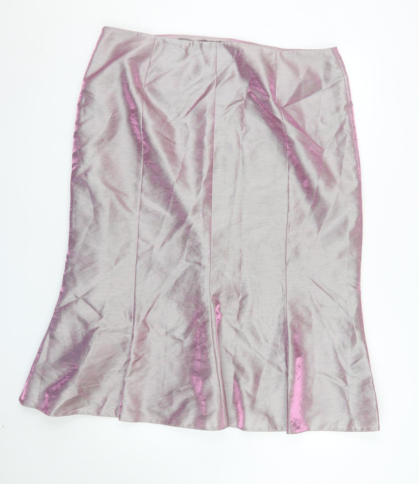John Bentley Women’s Pink Satin Midi Trumpet Skirt Size 18