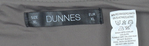 Dunnes Women Brown XL Basic Long Sleeve Square Neck Top