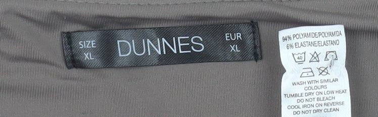 Dunnes Women Brown XL Basic Long Sleeve Square Neck Top