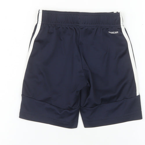Adidas Boys Blue 7-8 Years Athletic Football Shorts Primegreen