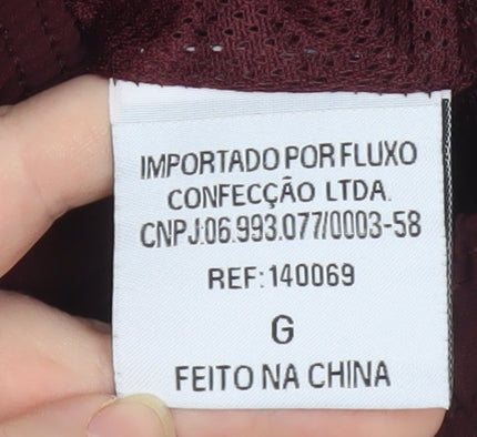 L'EROÁ Men’s Burgundy Athletic Shorts Size L Polyester Blend
