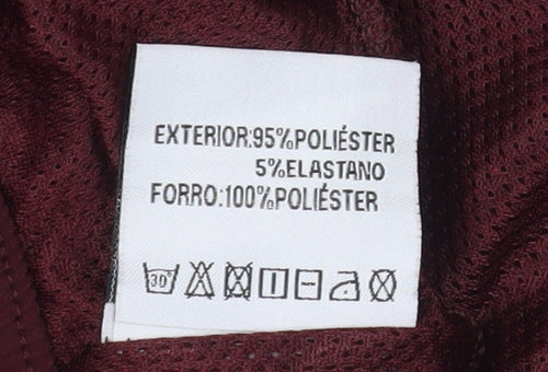 L'EROÁ Men’s Burgundy Athletic Shorts Size L Polyester Blend