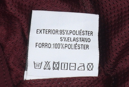 L'EROÁ Men’s Burgundy Athletic Shorts Size L Polyester Blend